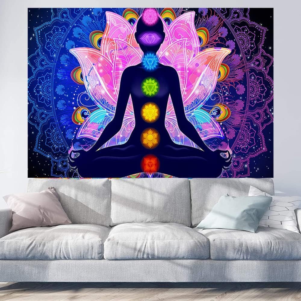 Farverigt mystisk mandala tapestry Hjem - Tilbehør og dekorationer Naty Shop Standardtitel