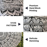Tapestry gobelin mandala grå sort vægdug Hjem - Tilbehør og dekorationer Naty Shop