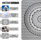 Tapestry gobelin mandala grå sort vægdug Hjem - Tilbehør og dekorationer Naty Shop