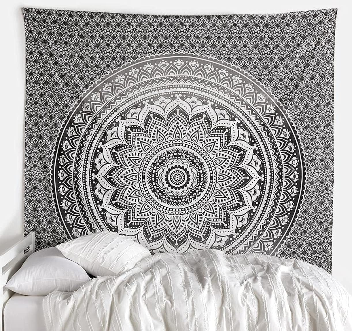 Tapestry gobelin mandala grå sort væg klud Hjem - Tilbehør og dekorationer Naty Shop Standard titel