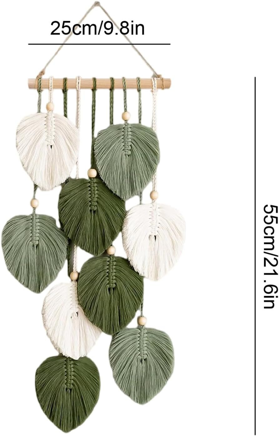Tapestry gobelin træperler grønne blade håndlavede Hjem - Tilbehør og dekorationer Naty Shop