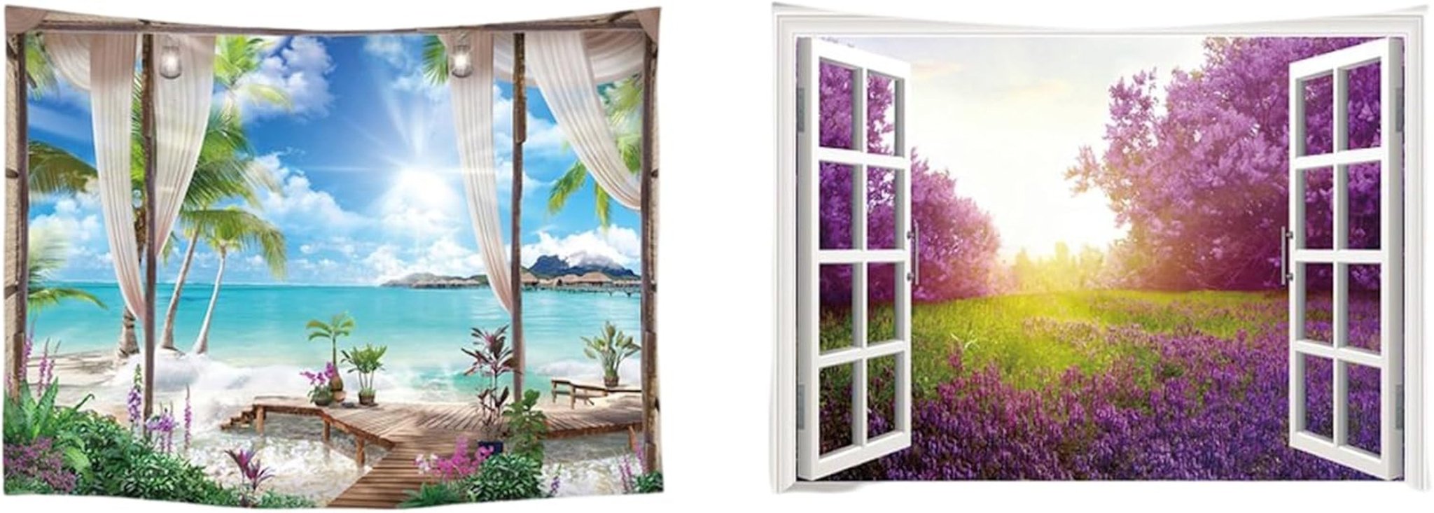 Tapestry ulticool hus strand strand palmeø Hjem - Tilbehør og dekorationer Naty Shop Strand Strand Natur