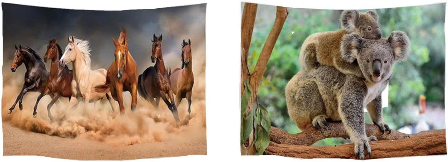 Tapestry ulticool house beach sea palm island Home - Tilbehør og dekorationer Naty Shop Koala Heste