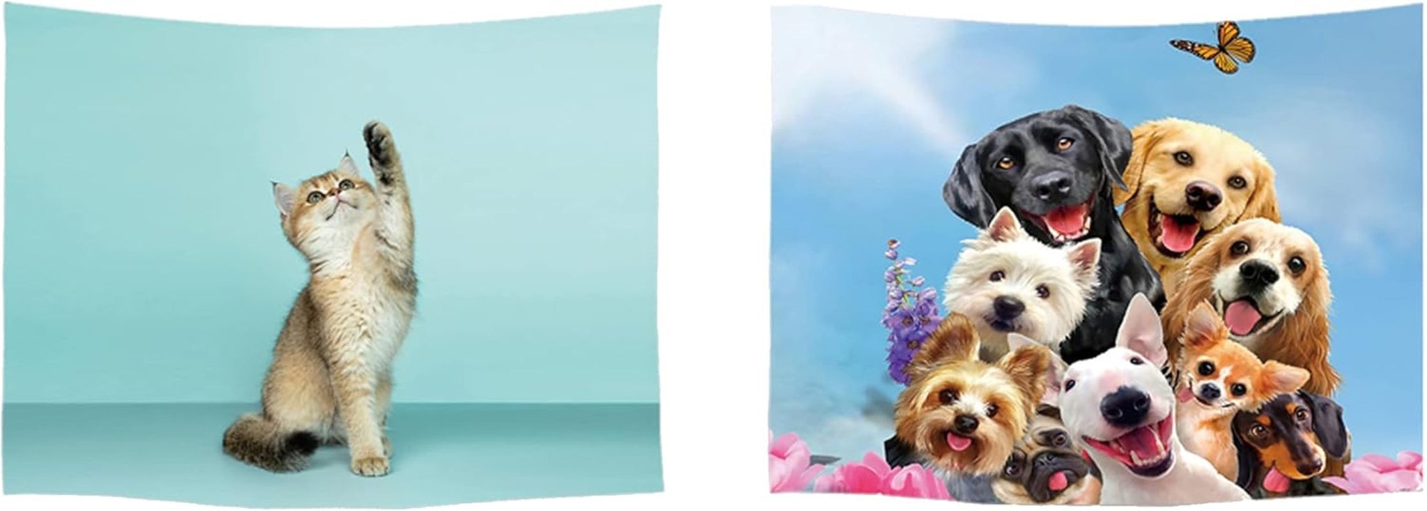 Tapestry ulticool house beach sea palm island Home - Tilbehør og dekorationer Naty Shop Hund Kat