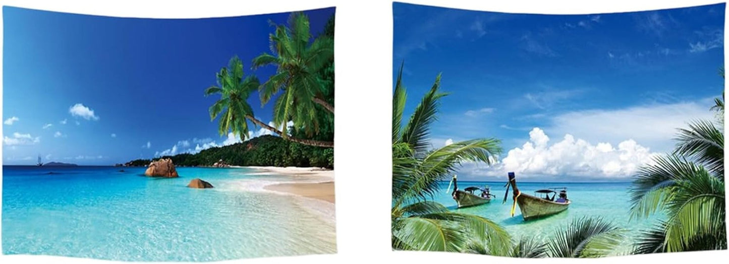 Tapestry ulticool house beach beach palm island Home - Tilbehør og dekorationer Naty Shop Beach Beach