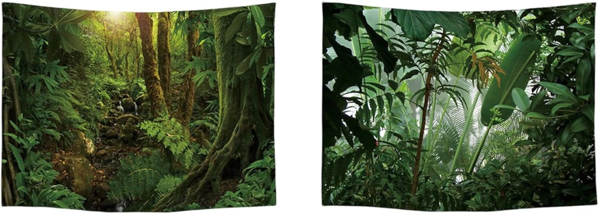 Tapestry ulticool house beach sea palm island Home - Tilbehør og dekorationer Naty Shop Naturen i den tropiske skov