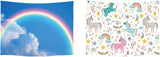 Tapestry ulticool house beach sea palm island Home - Tilbehør og dekorationer Naty Shop Unicorn rainbow
