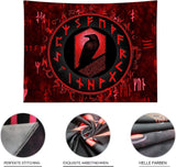 Vikingetæppe blacklight reaktiv rød meditation runer odins Hjem - Tilbehør og dekorationer Naty Shop