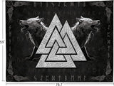 Tapestry viking ulv totem sort hvid meditationsruner Hjem - Tilbehør og dekorationer Naty Shop
