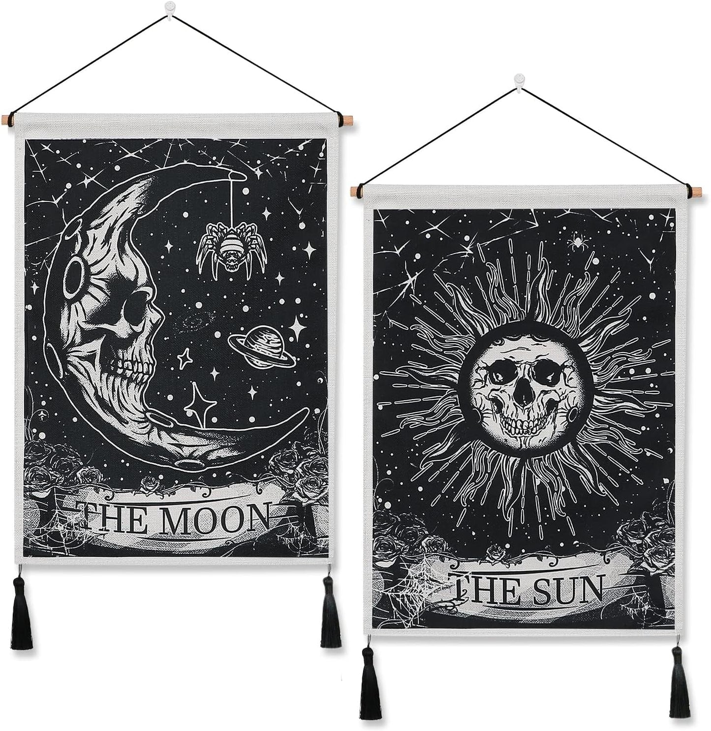 Tapestry weldomcor skull tarot sunset Hjem - Tilbehør og dekorationer Naty Shop Skulls Skulls