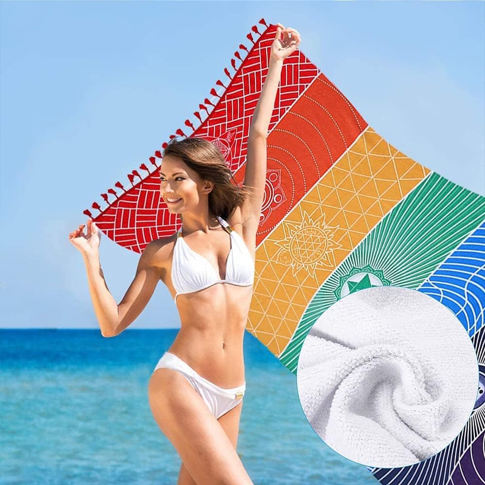 Tapestry yoga meditation syv chakra hippie Casa - Tilbehør og dekorationer Naty Shop