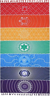 Tapestry yoga meditation syv chakra hippie Casa - Tilbehør og dekorationer Naty Shop Standard titel