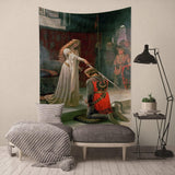 Tapestry yongfoto ridder oliemaleri middelalderlige England Hjem - Tilbehør og dekorationer Naty Shop