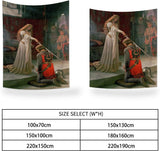 Tapestry yongfoto ridder oliemaleri middelalderlige England Hjem - Tilbehør og dekorationer Naty Shop