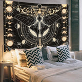 Tapestry yrendenge moth black sun moon natural Home - Accessories and Decorations Naty Shop