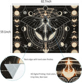 Tapestry yrendenge moth black sun moon natural Home - Accessories and Decorations Naty Shop