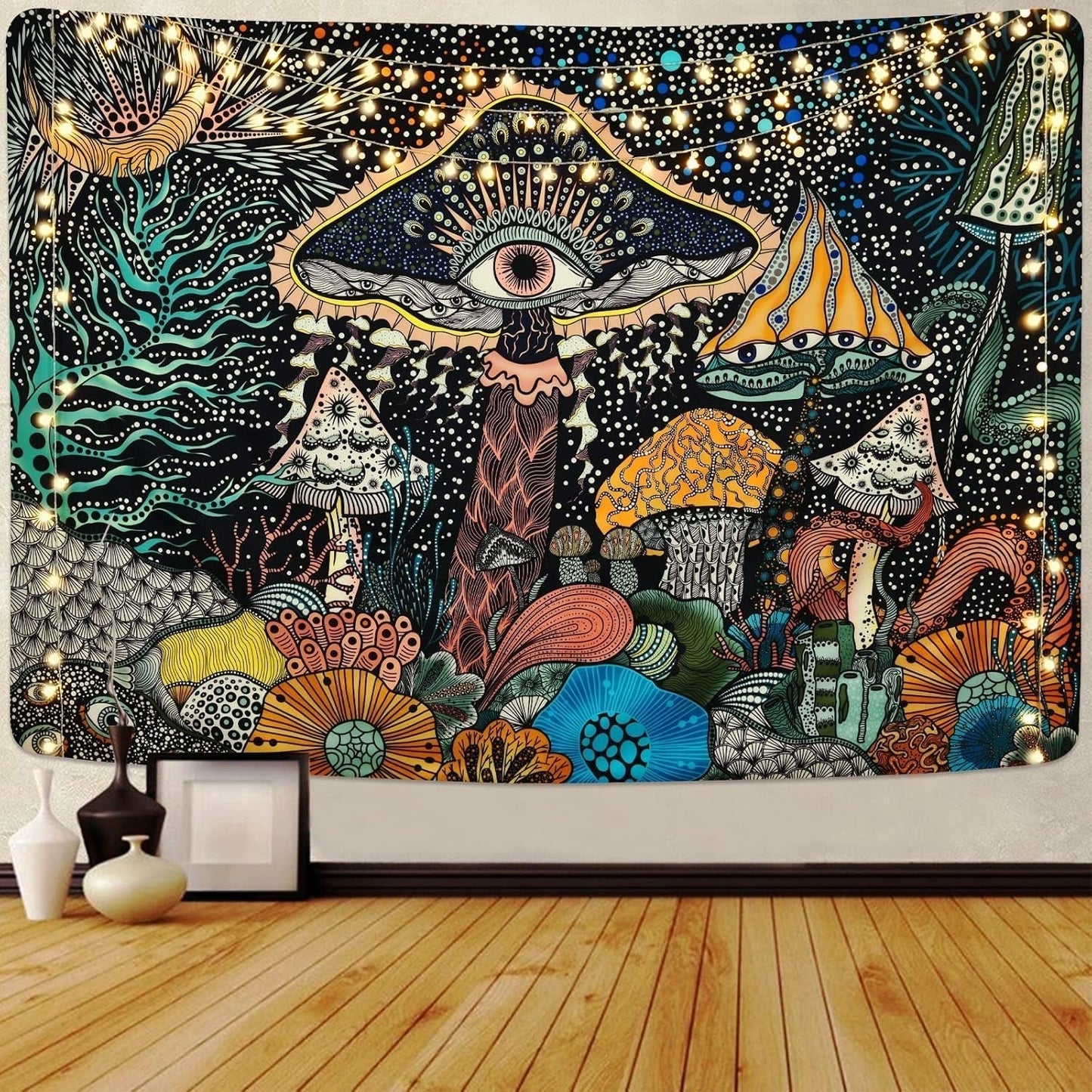 Tapestry yrendenge svampeøjne vægdug havdyr Hjem - Tilbehør og dekorationer Naty Shop Standardtitel