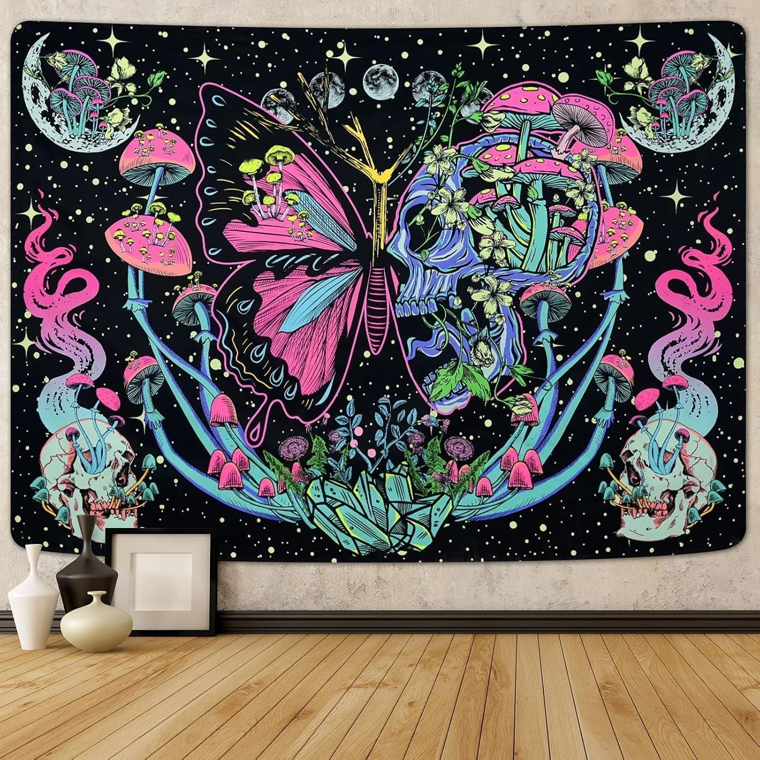Yrendenge gobelin fluorescerende gobelin sommerfugle fase Hjem - Tilbehør og dekorationer Naty Shop