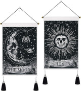 yugarlibi gobelin 2stk små gobeliner hængende måne og sol Hjem - Tilbehør og dekorationer Naty Shop Gothic 35X50 Cm