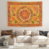 Tapestry yugarlibi brændende sol forårsblomster vintage væg Hjem - Tilbehør og dekorationer Naty Shop