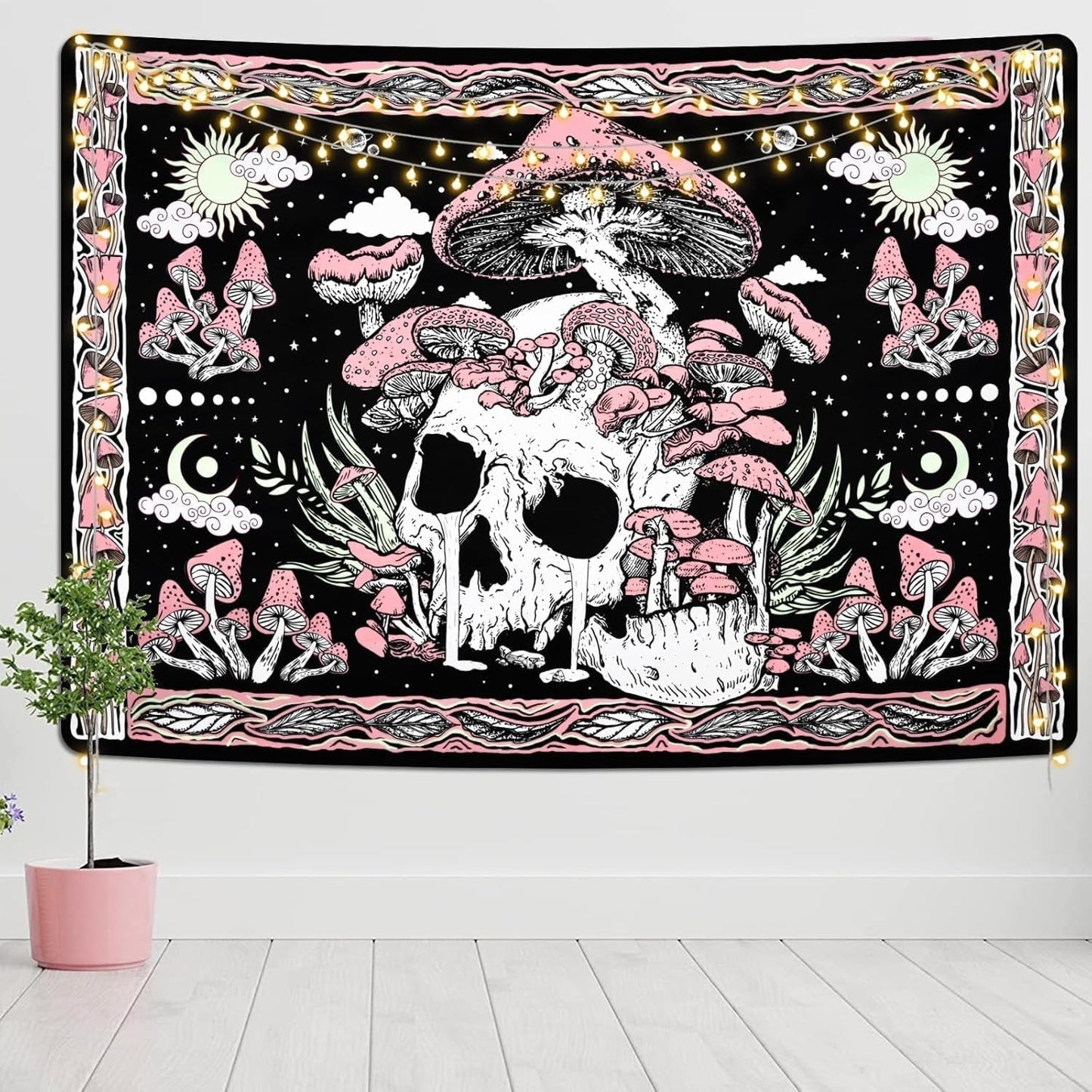 Gobelin yugarlibi pink kranium svampe skelet Hjem - Tilbehør og dekorationer Naty Shop