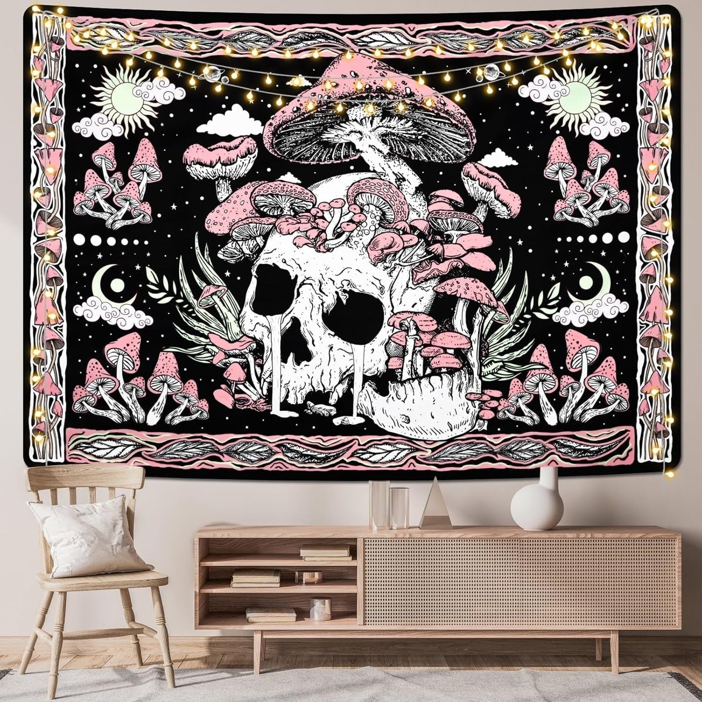 Gobelin yugarlibi pink kranium svampe skelet Hjem - Tilbehør og dekorationer Naty Shop