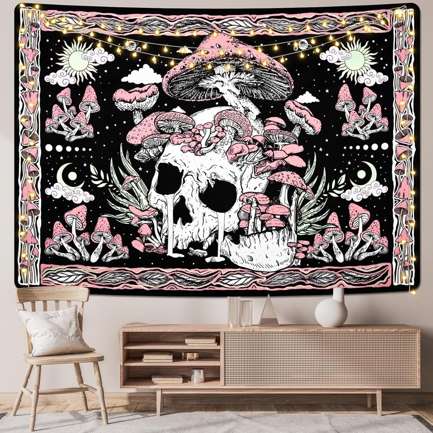 Gobelin yugarlibi pink kranium svampe skelet Hjem - Tilbehør og dekorationer Naty Shop