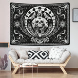 Tapestry yugarlibi skelet sort slangemøl æstetisk lærred Hjem - Tilbehør og dekorationer Naty Shop