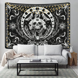 Tapestry yugarlibi skelet sort slangemøl æstetisk lærred Hjem - Tilbehør og dekorationer Naty Shop