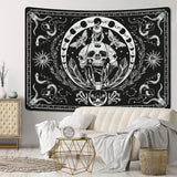 Tapestry yugarlibi skelet sort slangemøl æstetisk lærred Hjem - Tilbehør og dekorationer Naty Shop
