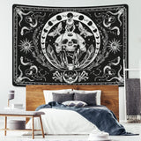 Tapestry yugarlibi skelet sort slangemøl æstetisk lærred Hjem - Tilbehør og dekorationer Naty Shop