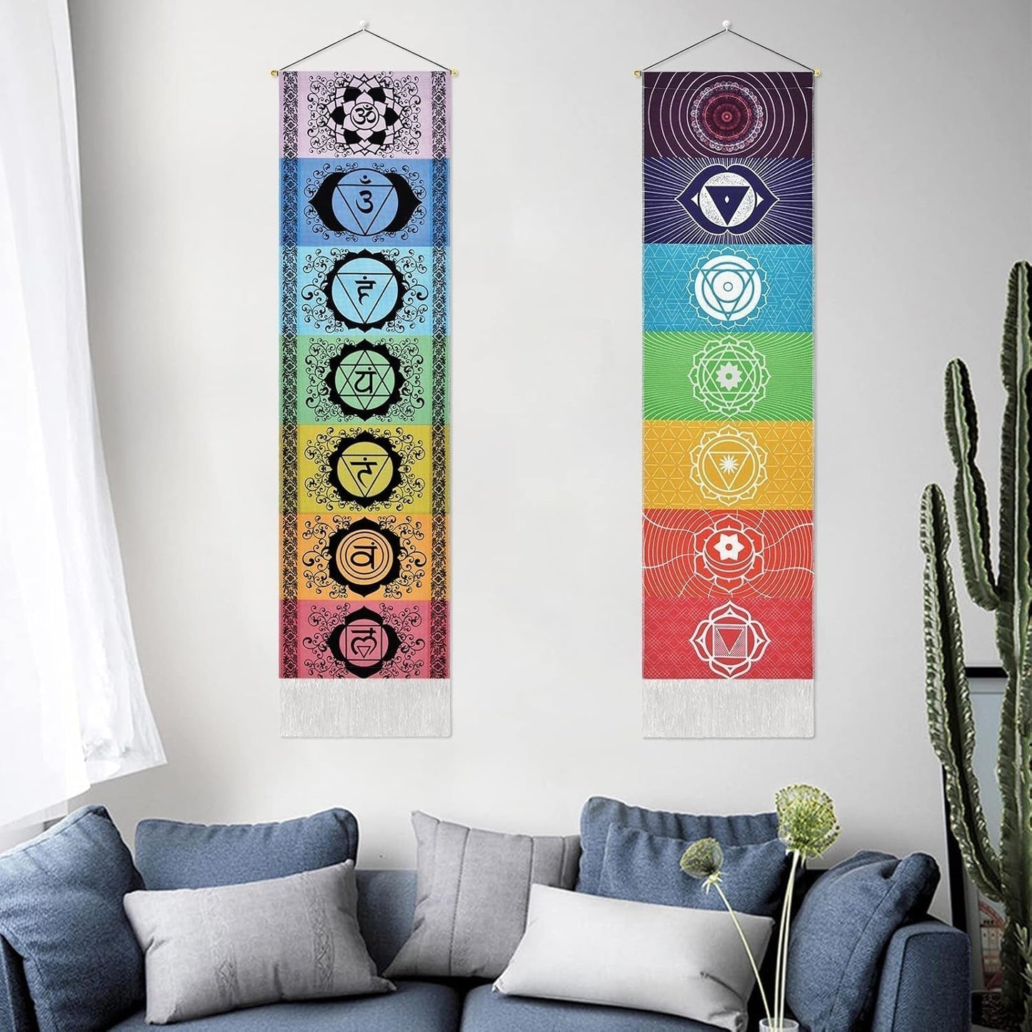 Tapestry yugarlibi hængende sæt chakra meditation yoga trippy Hjem - Tilbehør og dekorationer Naty Shop