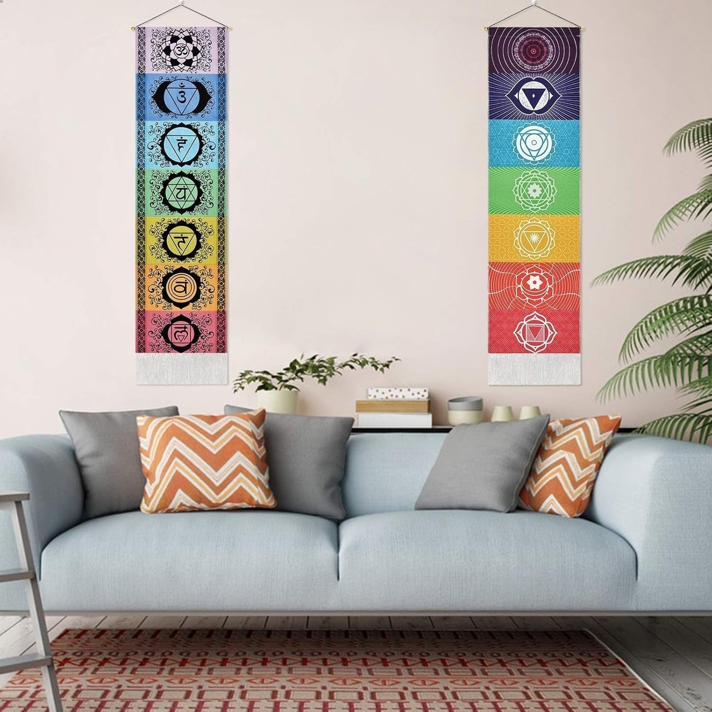 Tapestry yugarlibi hængende sæt chakra meditation yoga trippy Hjem - Tilbehør og dekorationer Naty Shop