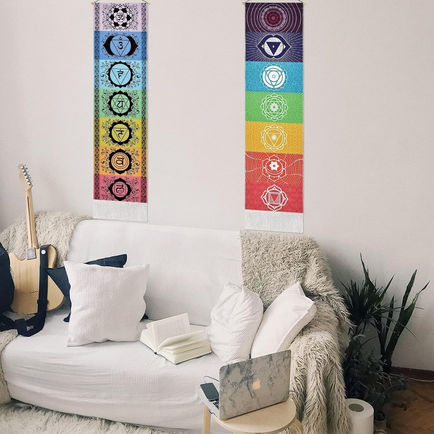 Tapestry yugarlibi hængende sæt chakra meditation yoga trippy Hjem - Tilbehør og dekorationer Naty Shop