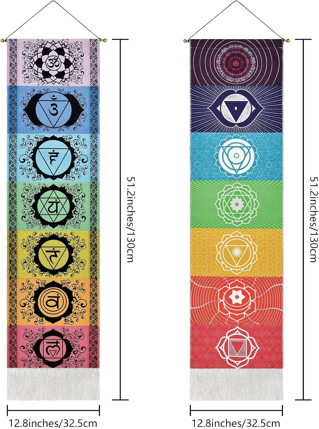 Tapestry yugarlibi hængende sæt chakra meditation yoga trippy Hjem - Tilbehør og dekorationer Naty Shop