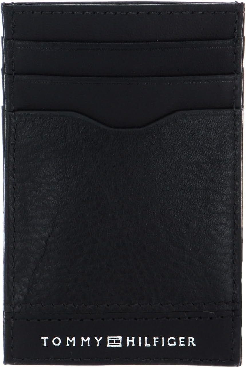 Tommy Hilfiger Herre TH Central Kortholder, Bi-Fold tegnebog, Sort, One Size Herre Pung Naty Shop