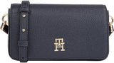 Tommy Hilfiger Crossbody Taske Emblem Flap Crossover Små Tasker Kvinder Naty Shop Space Blue