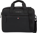 Tommy Hilfiger ESSENTIAL PU COMPUTER BAG bærbar taske til mænd, sort, OS Bagage og rejseudstyr Naty Shop Standard titel