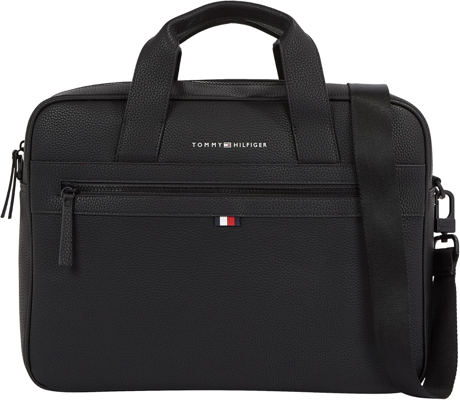 Tommy Hilfiger ESSENTIAL PU COMPUTER BAG bærbar taske til mænd, sort, OS Bagage og rejseudstyr Naty Shop Standard titel