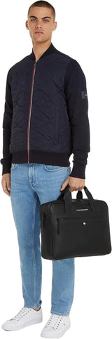 Tommy Hilfiger ESSENTIAL PU COMPUTER BAG bærbar taske til mænd, sort, OS Bagage og rejseudstyr Naty Shop