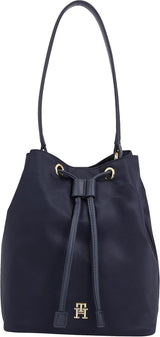 Tommy Hilfiger Dame Poppy Bucket Aw0aw15218 Tasker, One Size Dame Tasker Naty Shop Blue (Space Blue)
