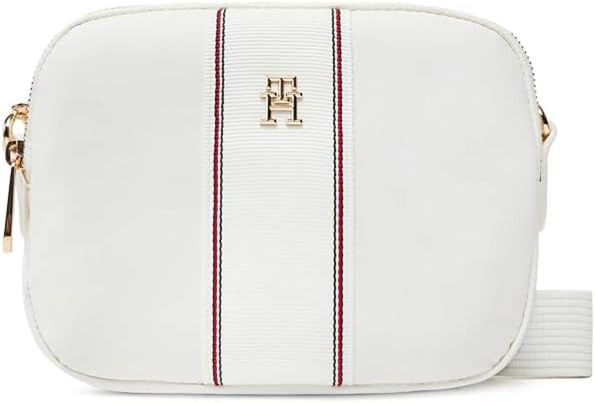 TOMMY HILFIGER Dame Poppy kamerataske Body Aw0aw17230 Crossover Bagage og rejseudstyr Naty Shop White (Ecru Body)