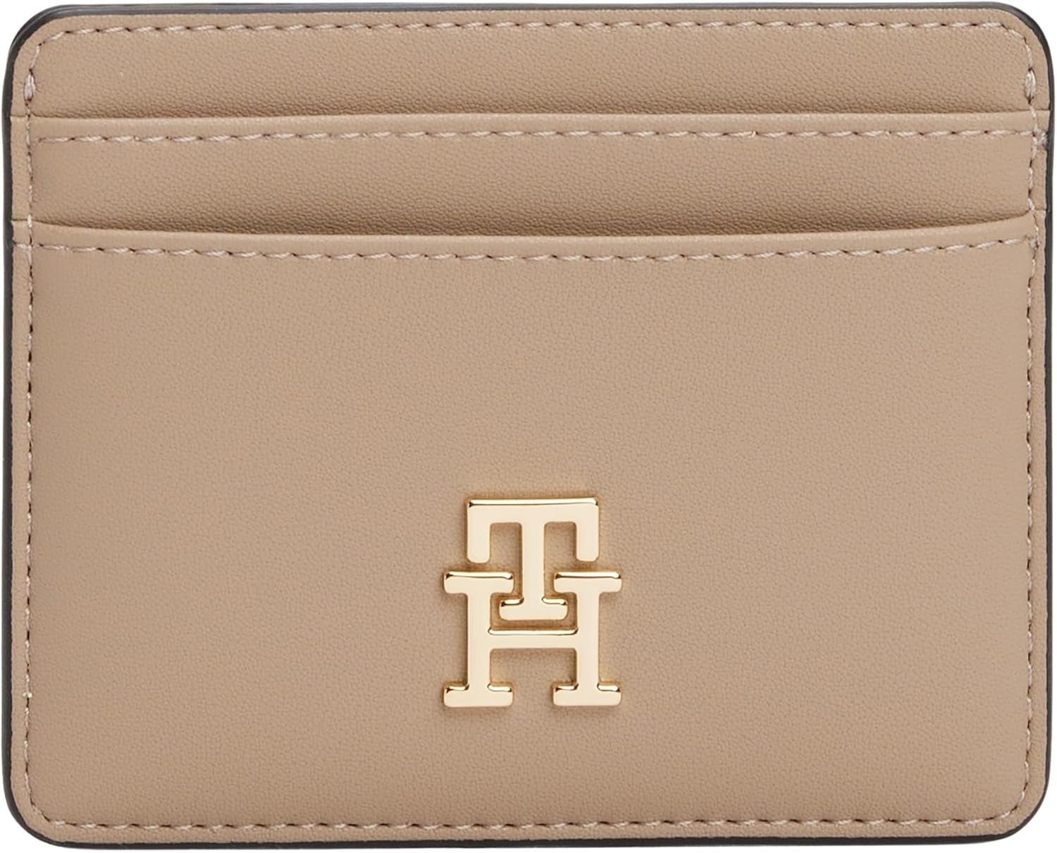 Tommy Hilfiger kortholder til damer Dame med logo, Beige (Coastal Taupe), One size Herre pung Naty Shop Standard titel