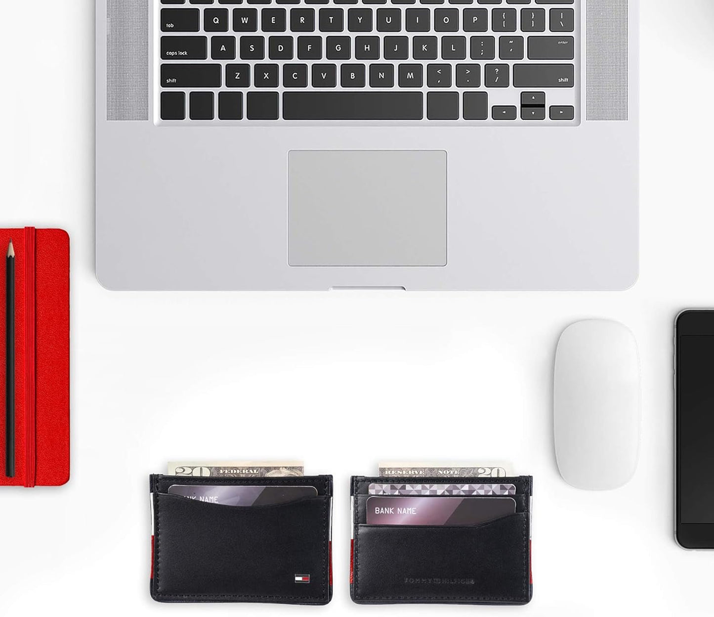 Tommy Hilfiger Herre RFID-blokeringskortholder Pungkortholder Herrepung Naty Shop