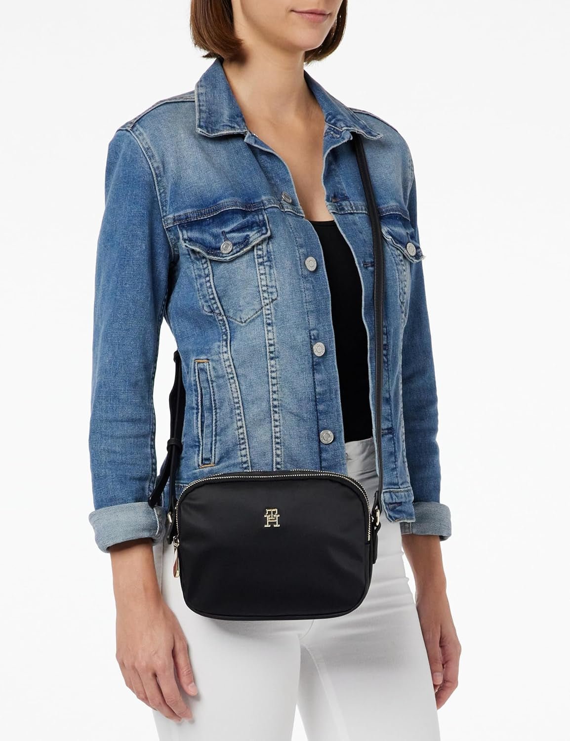 Tommy Hilfiger POPPY TH CROSSOVER Crossovers Dame, Sort (Sort), OS Dametasker Naty Shop