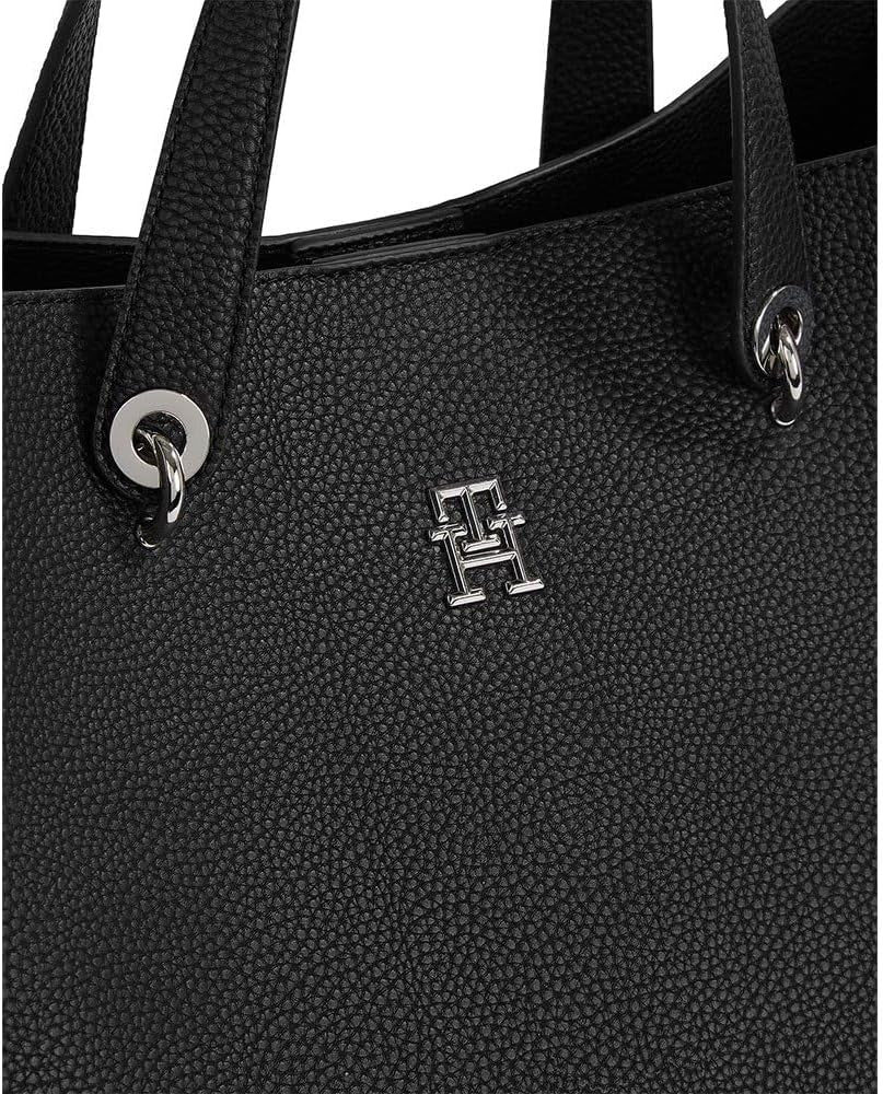 Tommy Hilfiger satcheltaske emblem aftagelig skulderrem Tasker Dame Naty Shop