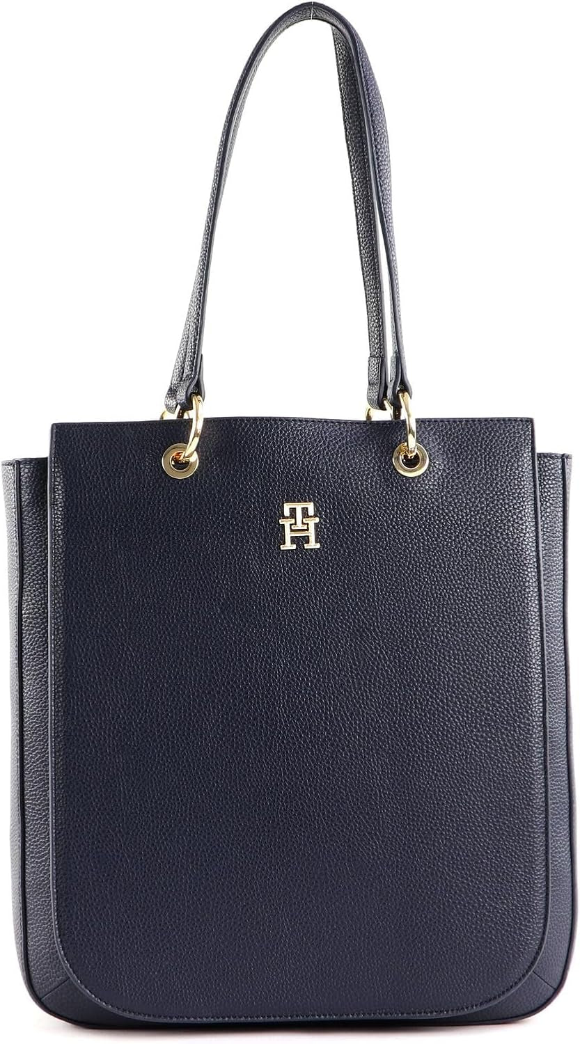 Tommy Hilfiger Th Emblem Ns Work Tote Aw0aw14498 Mulepose Dame Tasker Naty Shop Blue (Space Blue)