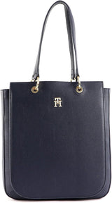 Tommy Hilfiger Th Emblem Ns Work Tote Aw0aw14498 Mulepose Dame Tasker Naty Shop Blue (Space Blue)