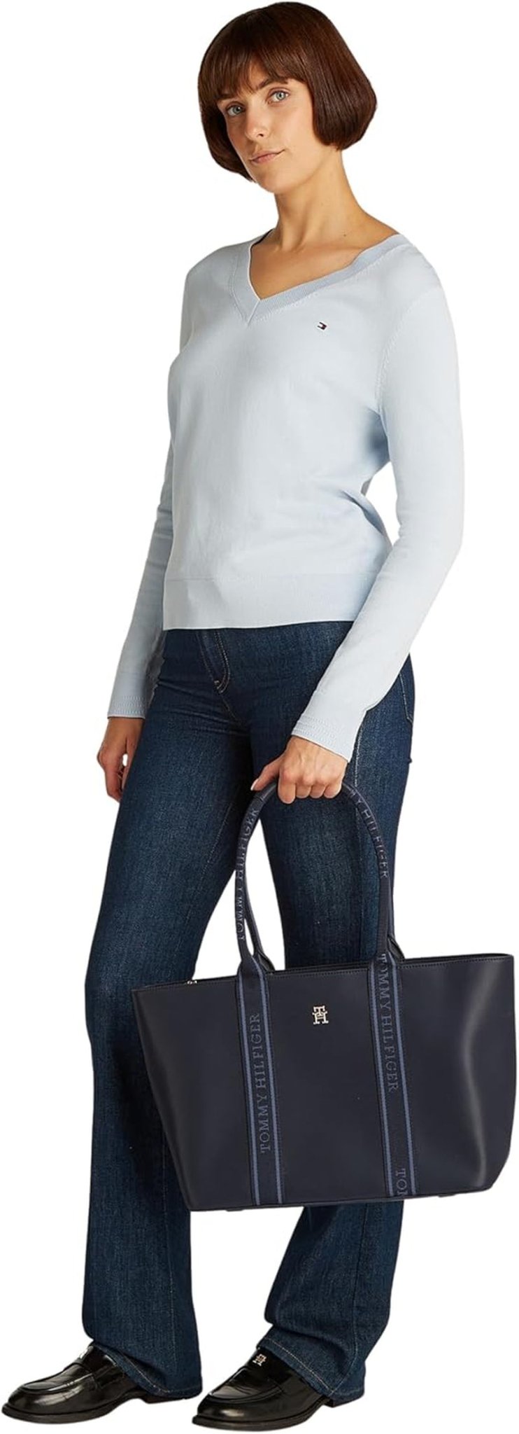 Tommy Hilfiger Th Logotape Tote Aw0aw17198 Mulepose Dame Tasker Naty Shop