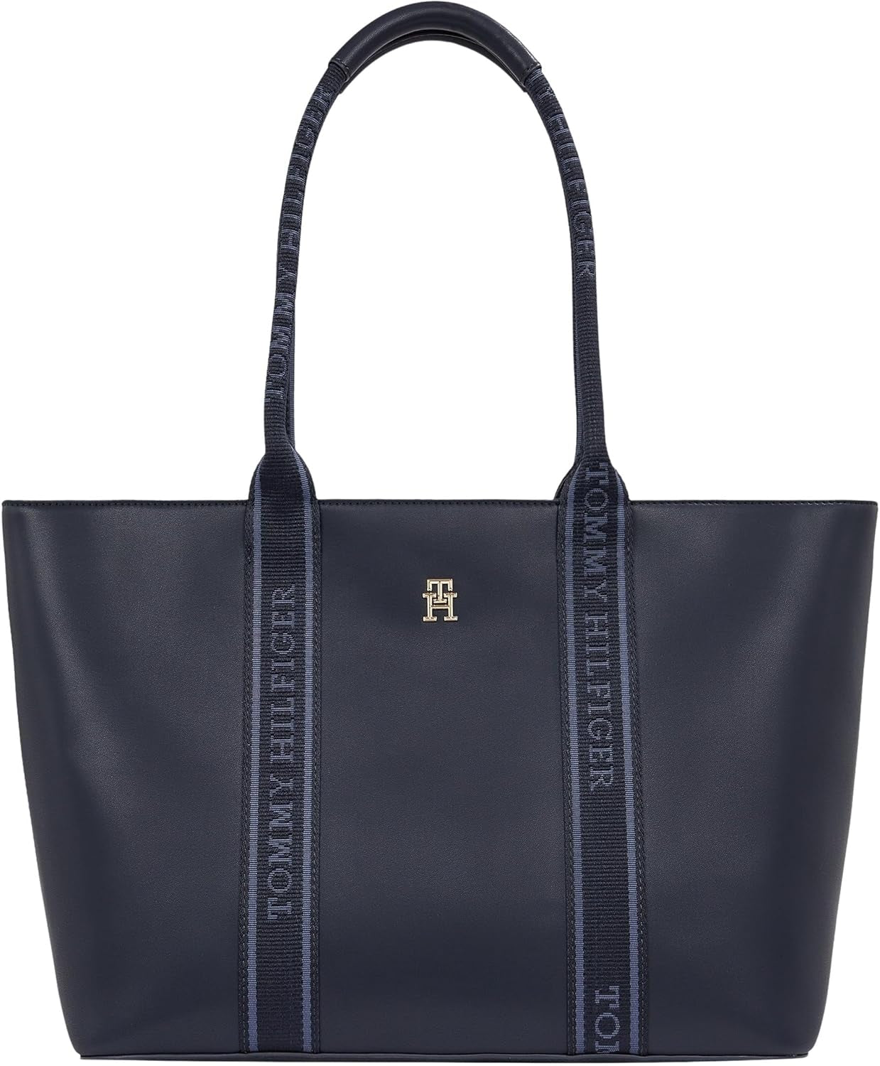 Tommy Hilfiger Th Logotape Tote Aw0aw17198 Mulepose Dame Tasker Naty Shop Blue (Space Blue)
